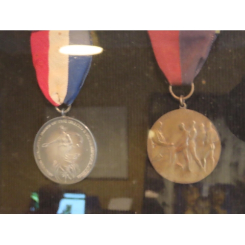 252 - Cased Medals Under Glass Quantity As Photographed