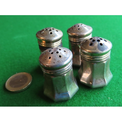 258 - Set of Four Neat Form Salt and Peppers Each Approximately 2 Inches High