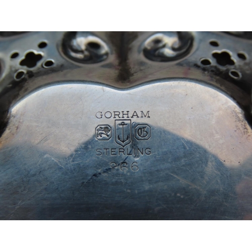 259 - Solid Silver Pin Dish Heart Motif with Embossed Decoration Approximately 5 Inches Wide