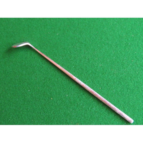 260 - Solid Silver Golf Motif Cocktail Stirrer