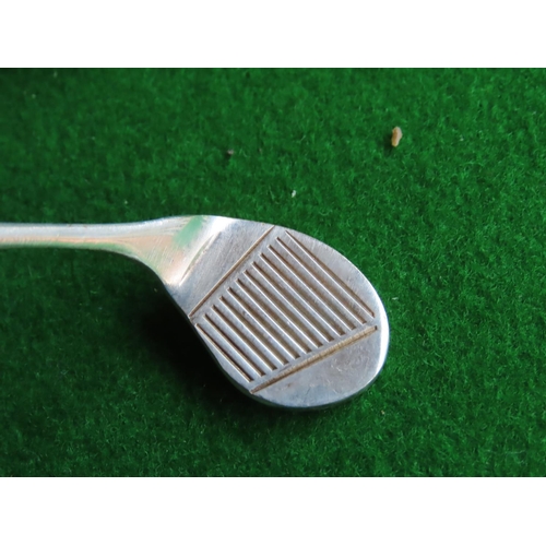 260 - Solid Silver Golf Motif Cocktail Stirrer