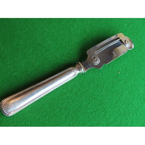 263 - Solid Silver Handled Cheese Shaver Approximately 8 Inches Long