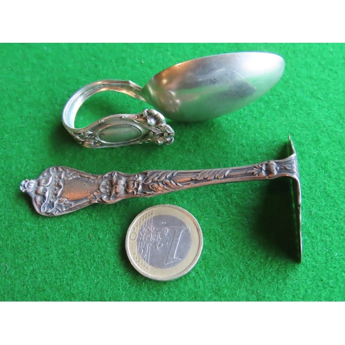 264 - Two Solid Silver Baby Pushes Largest Approximately 4 Inches Long