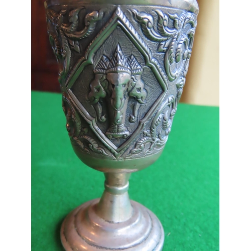 268 - Oriental Silver Pedestal Chalice of Neat Size Approximately 5 Inches High