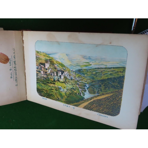 269 - Judaica Walnutbound Views of Jerusalem with Various Plants etc Some Drawings Contained within