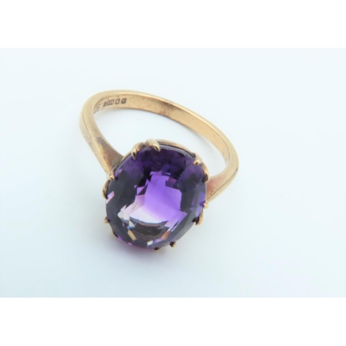 303 - Amethyst Single Stone Ladies Ring Mounted on 9 Carat Gold Ring Size N