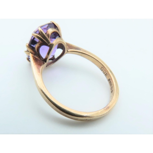 303 - Amethyst Single Stone Ladies Ring Mounted on 9 Carat Gold Ring Size N