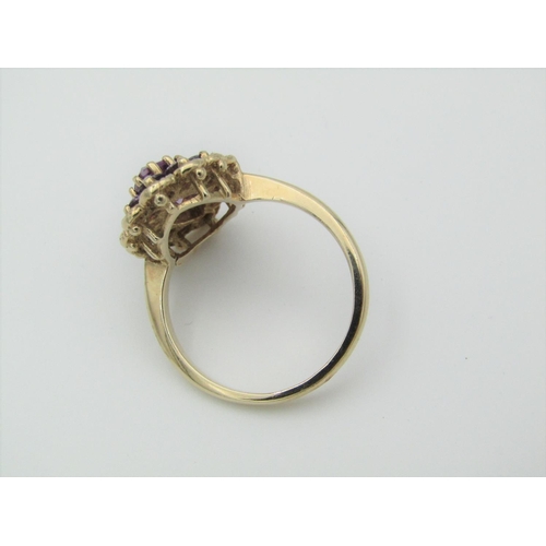 318 - Ladies Cluster Ring Mounted on 9 Carat Gold Ring Size T