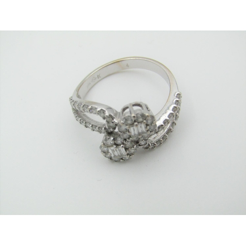 320 - Veri Cut Diamond Ladies Cluster Ring Mounted on 18 Carat Gold Ring Size N