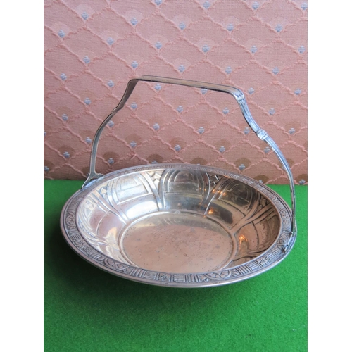 328 - Solid Silver Table Dish with Swing Handle Approximately 7 Inches Wide