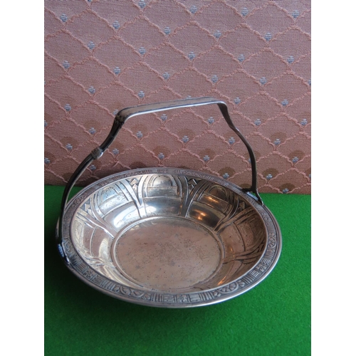 328 - Solid Silver Table Dish with Swing Handle Approximately 7 Inches Wide