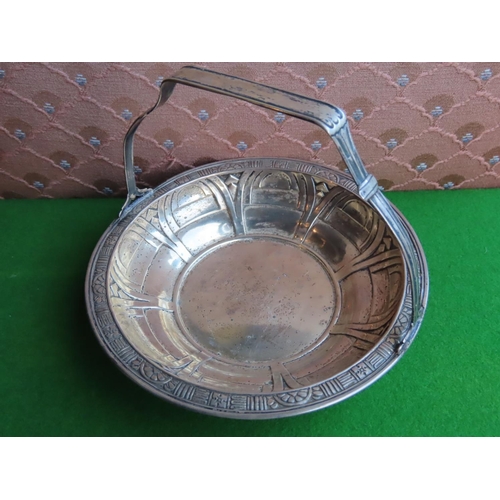 328 - Solid Silver Table Dish with Swing Handle Approximately 7 Inches Wide