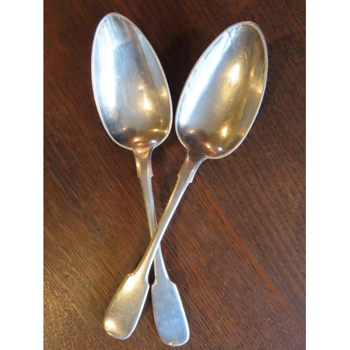 333 - Pair of Antique Russian Solid Silver Serving Spoons