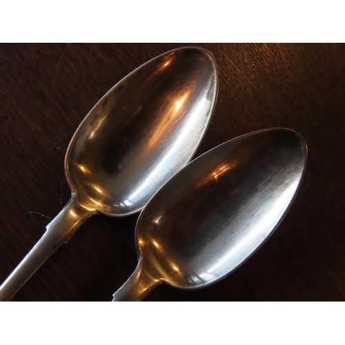 333 - Pair of Antique Russian Solid Silver Serving Spoons