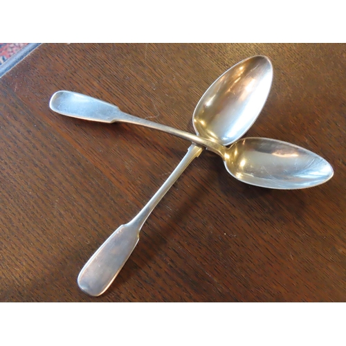 333 - Pair of Antique Russian Solid Silver Serving Spoons