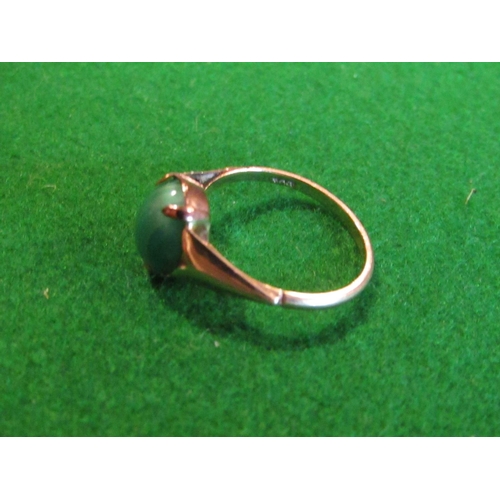 34 - Oval Cut Centre Stone Ladies Ring Mounted on 9 Carat Gold Size M