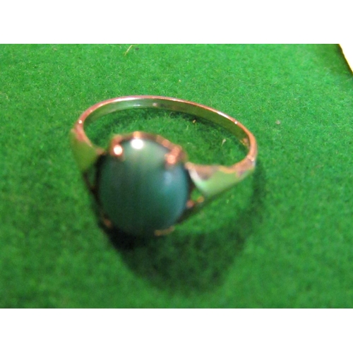 34 - Oval Cut Centre Stone Ladies Ring Mounted on 9 Carat Gold Size M