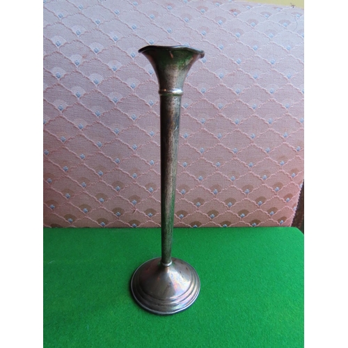 349 - Solid Silver Spill Vase of Elegant Tapering Form Approximately 9 Inches High