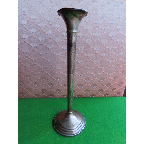 349 - Solid Silver Spill Vase of Elegant Tapering Form Approximately 9 Inches High