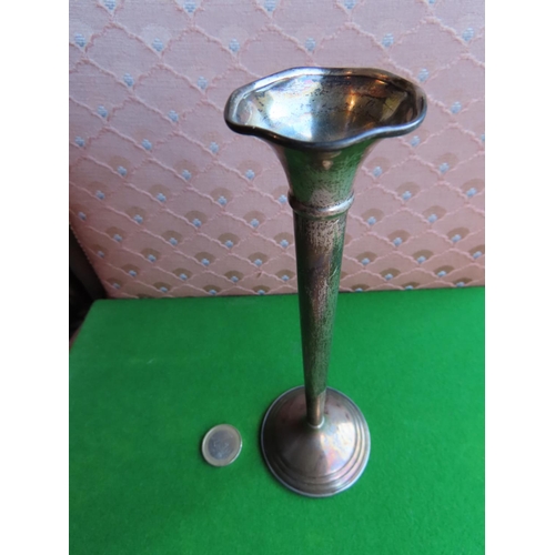 349 - Solid Silver Spill Vase of Elegant Tapering Form Approximately 9 Inches High