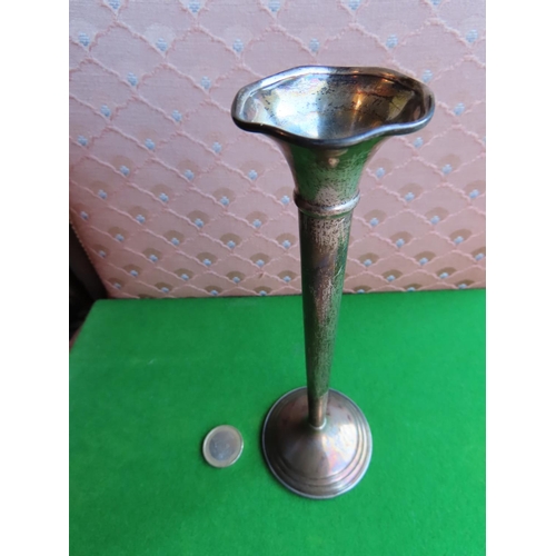 349 - Solid Silver Spill Vase of Elegant Tapering Form Approximately 9 Inches High