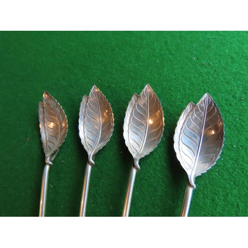 350 - Set of Four Solid Silver Tiffany Cocktail Stirrers with Original Tiffany Pouch