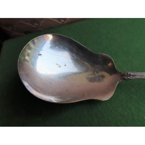 351 - Solid Silver Serving Spoon Approximately 11 Inches Long