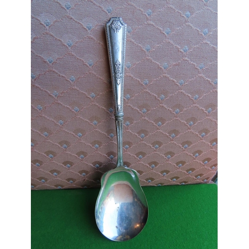 351 - Solid Silver Serving Spoon Approximately 11 Inches Long