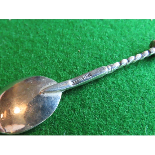 352 - Solid Silver Sugar Tongs with Apostle Spoon