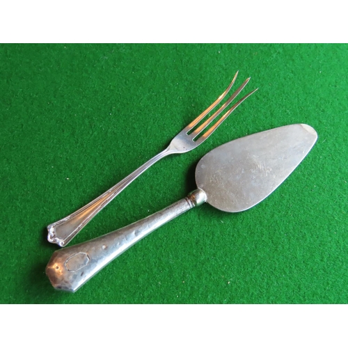 353 - Solid Silver Serving Spoon and Cake Slice Also Solid Silver