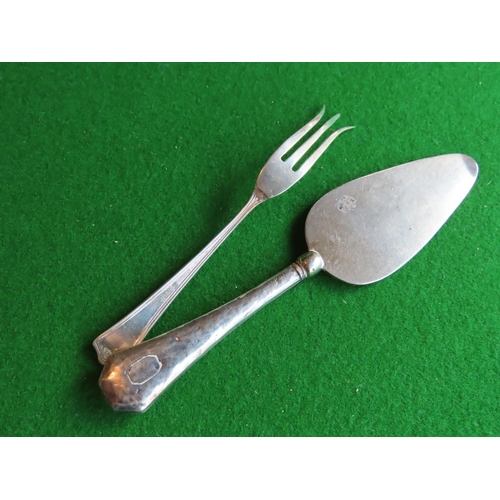 353 - Solid Silver Serving Spoon and Cake Slice Also Solid Silver