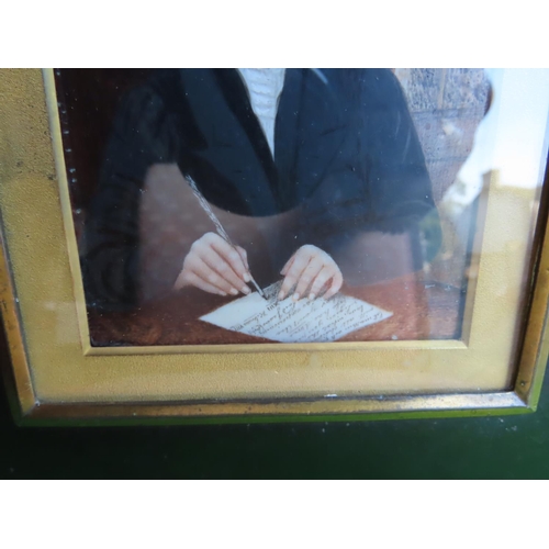 358 - Nineteenth Century Portrait Miniature of Gentleman Finely Detailed Contained within Original Frame