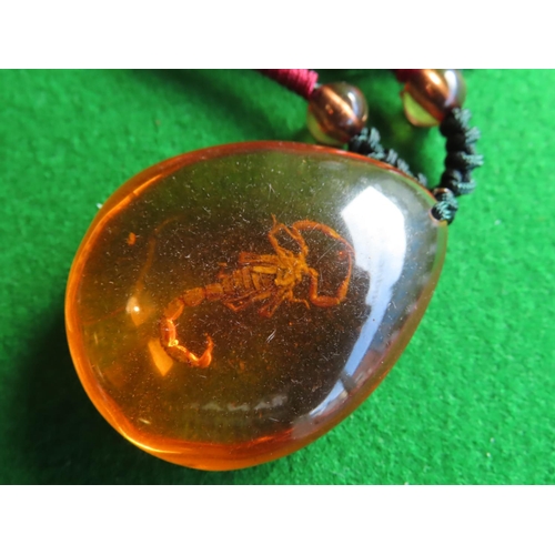 369 - Amber Ladies Pendant Necklace