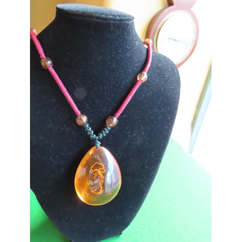 369 - Amber Ladies Pendant Necklace