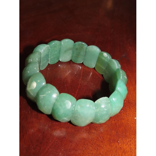 371 - Jade Ladies Bracelet Articulated Form Vintage