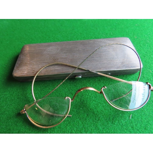 377 - Pair of Gentleman's Spectacles with Solid Silver Case