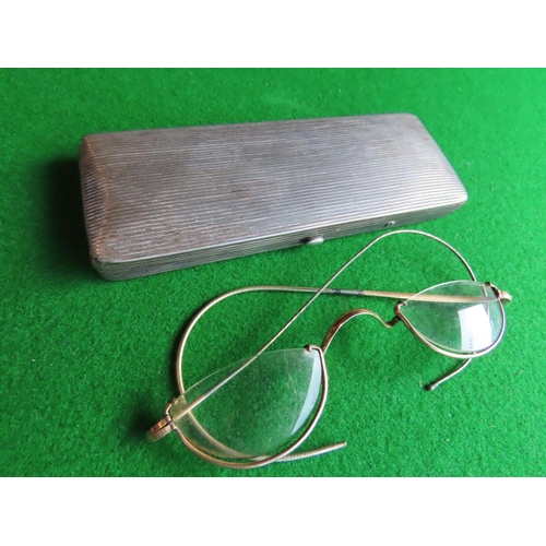 377 - Pair of Gentleman's Spectacles with Solid Silver Case