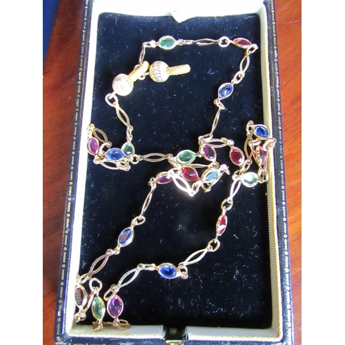 382 - Various Ladies Jewellery including Gemset Silver Gilt Necklace and Others Silver Quantity As Photogr... 