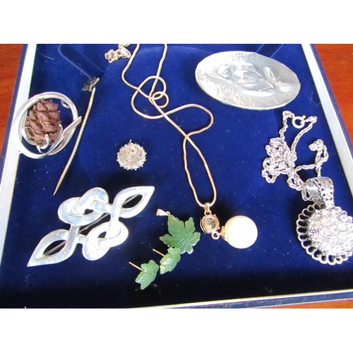 396 - Quantity of Various Ladies Jewellery Silver Content including Pearl Set Pendant Necklace