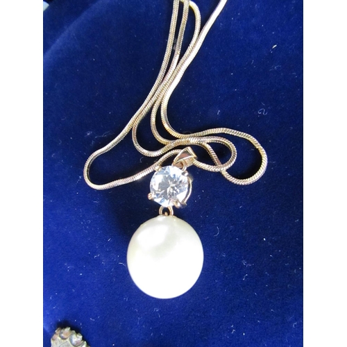 396 - Quantity of Various Ladies Jewellery Silver Content including Pearl Set Pendant Necklace