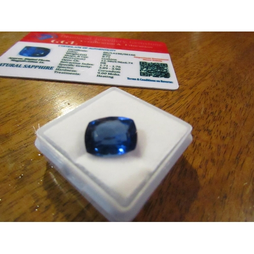 415 - Blue Sapphire Cushion Cut Approximately 8.75 Carat