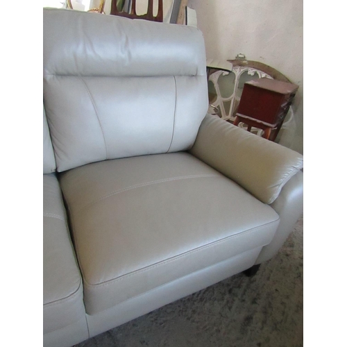 419 - Matching Cream Upholstered Modern Settee Approximately 5ft 6 Inches Wide