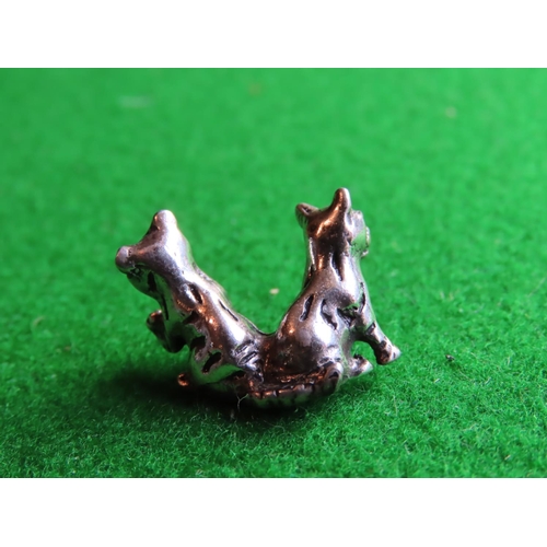 453 - Solid Silver Figure of Two Dogs