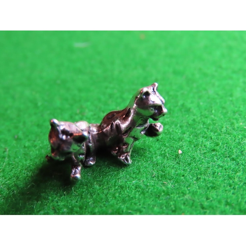 453 - Solid Silver Figure of Two Dogs