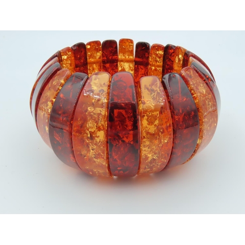 458 - Amber Ladies Bracelet of Articulated Form