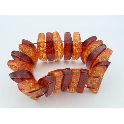 458 - Amber Ladies Bracelet of Articulated Form