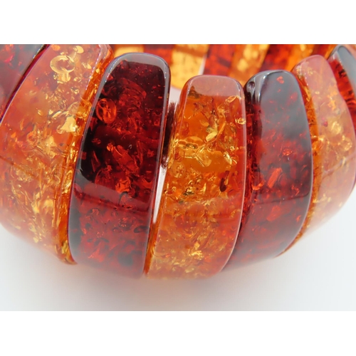 458 - Amber Ladies Bracelet of Articulated Form