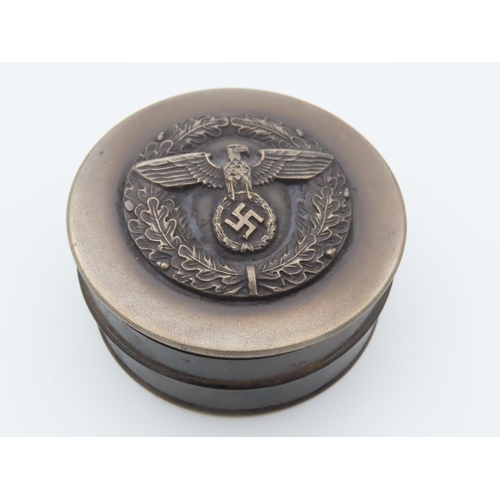 464 - Nazi Snuff Box Circular Form Approximately 3 Inches Diameter