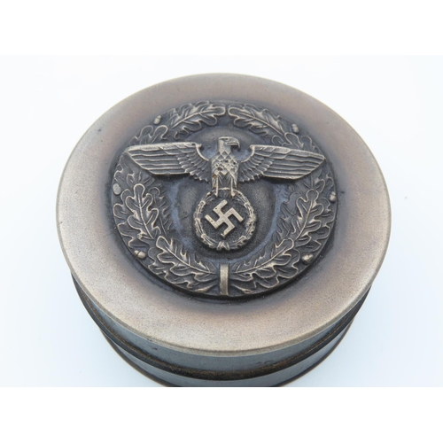 464 - Nazi Snuff Box Circular Form Approximately 3 Inches Diameter