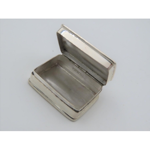 466 - Solid Silver Motif Decorated Snuff Box with Hinged Decorated Cover Hallmarked Approximately 2 Inches... 